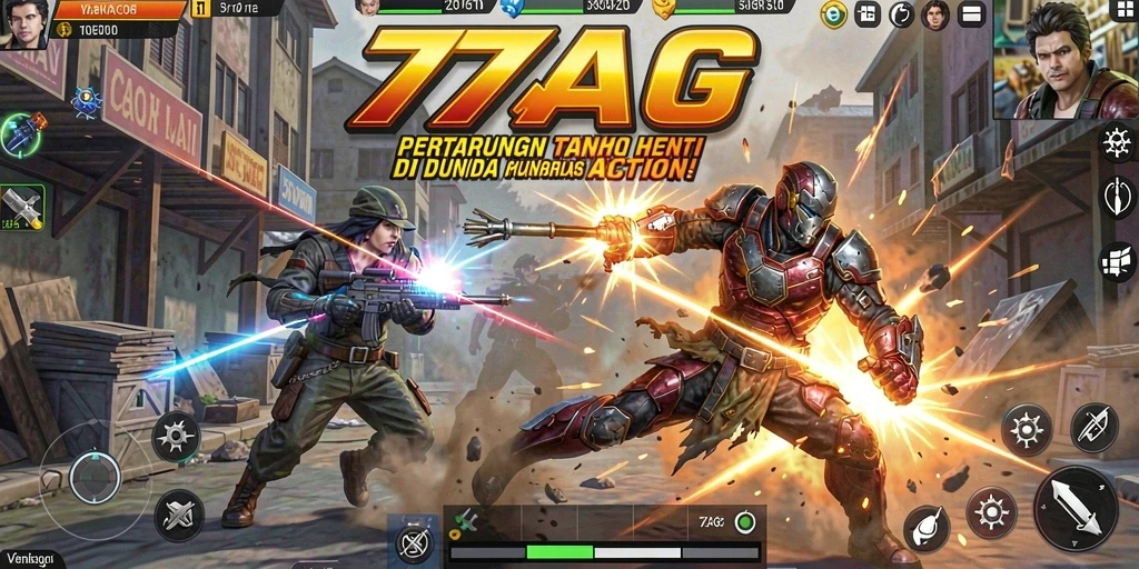 Tampilan gameplay 77AG dengan aksi mendebarkan dan grafik menawan.