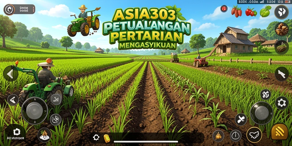 Tampilan gameplay mengasyikkan di ASIA303 dengan aktivitas bertani.