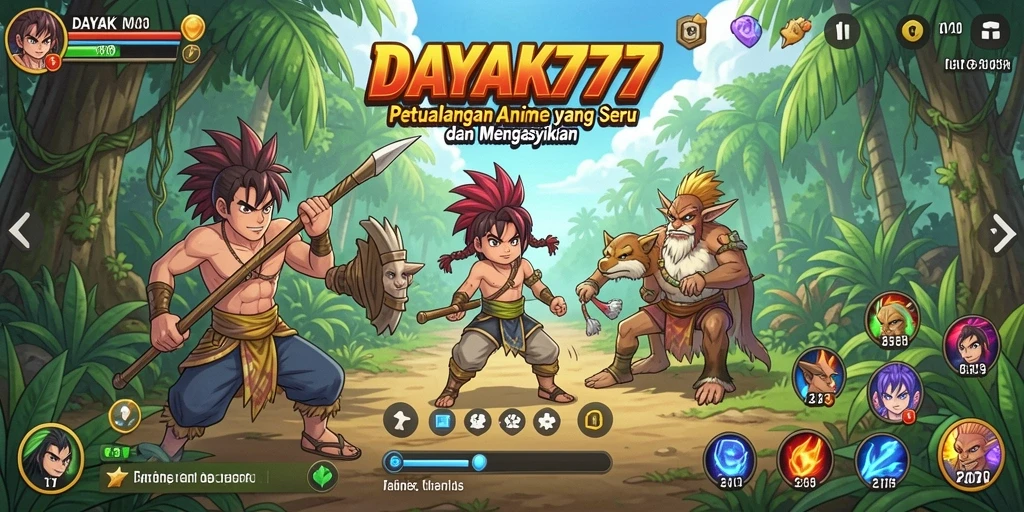 Gameplay Anime yang seru dalam DAYAK777 dengan aksi mendebarkan.
