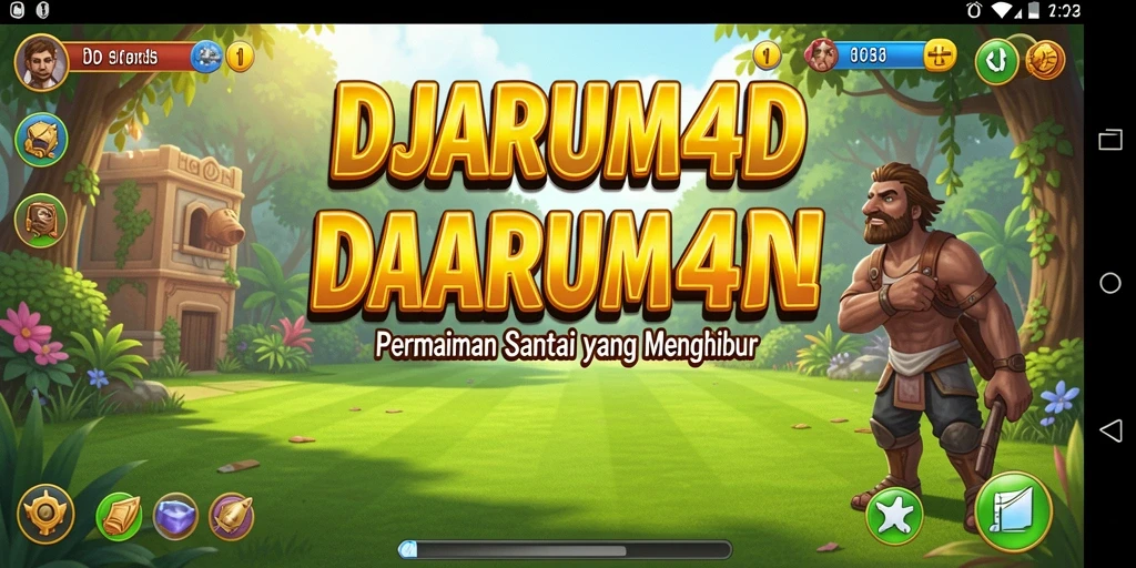 Screenshot gameplay DJARUM4D dengan grafis cerah dan menyeronokkan.