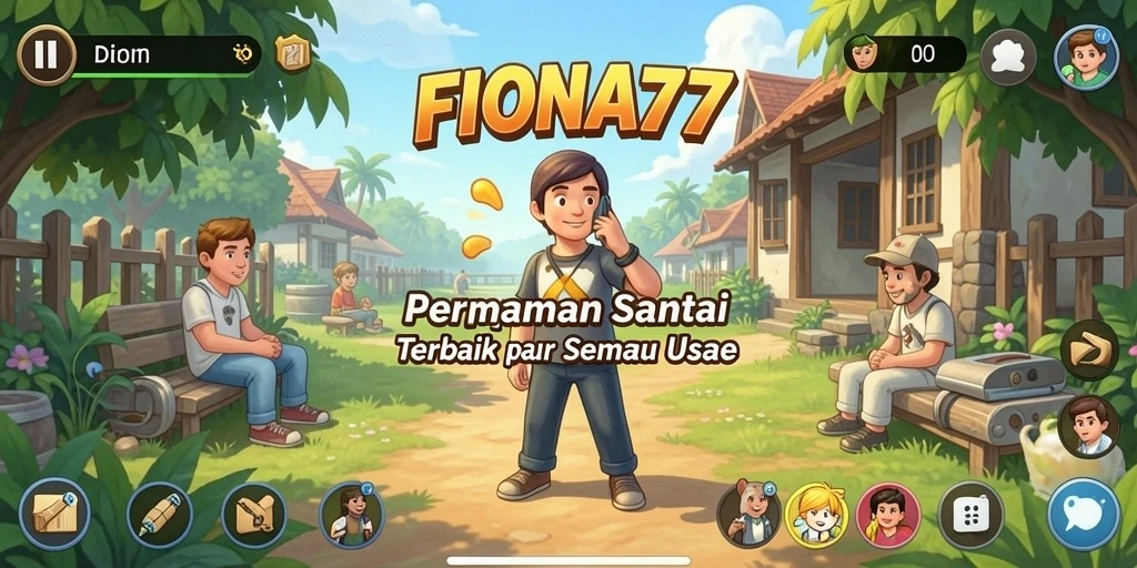 Screenshot utama FIONA77 menampilkan gameplay yang seru dan interaktif.