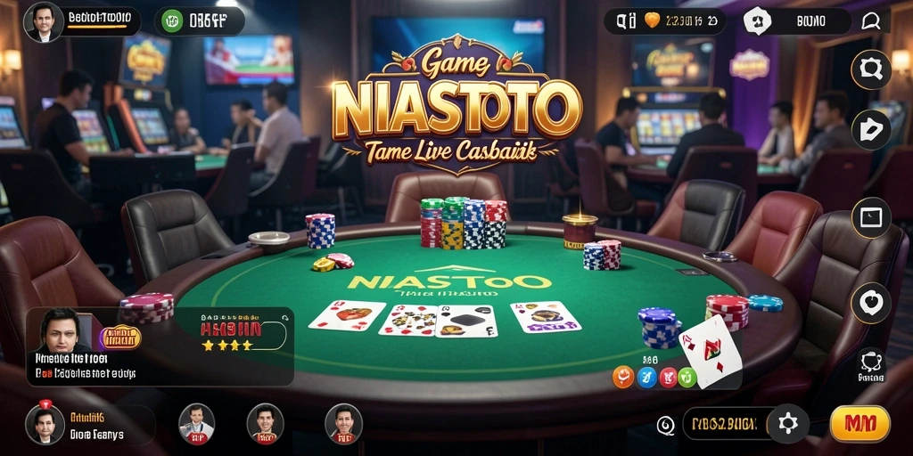 Menampilkan dealer langsung di NIASTOTO saat bermain Live Casino.