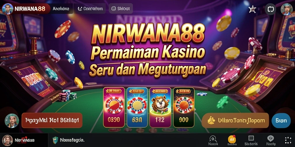 Tampilan gameplay Kasino yang menegangkan di NIRWANA88.