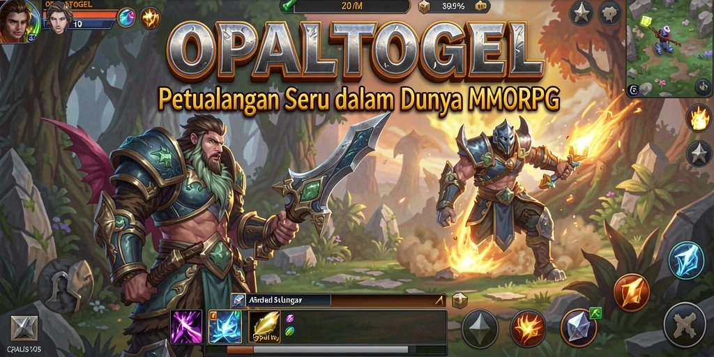 Tangkapan layar OPALTOGEL menampilkan pemain dalam pertempuran epik di dunia MMORPG.