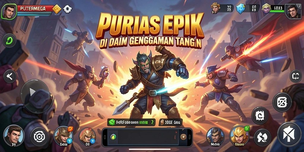 Gameplay PUTERMEGA yang mendebarkan dan penuh aksi.