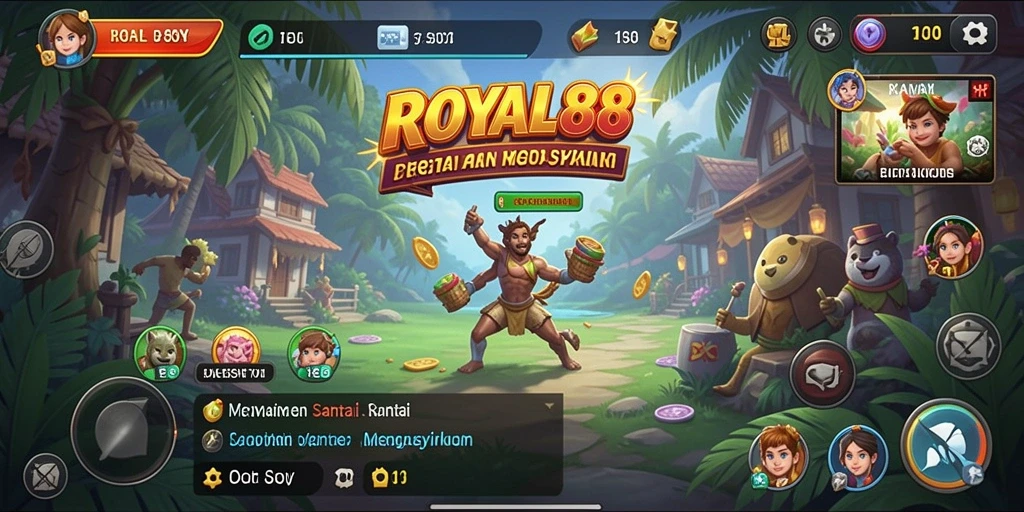Tampilan gameplay menarik dari ROYAL88 dengan level yang seru.