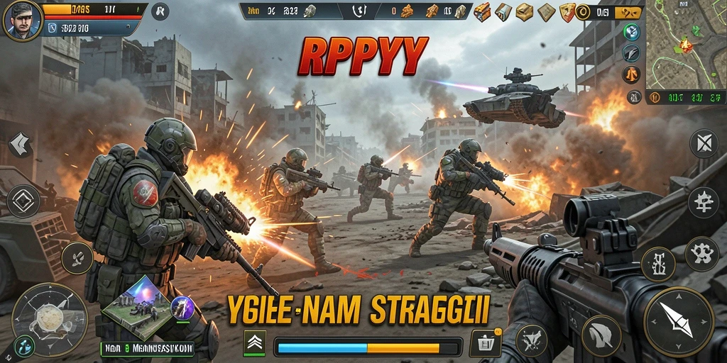Tampilan gameplay RPYYY dengan aksi pertempuran yang mendebarkan.