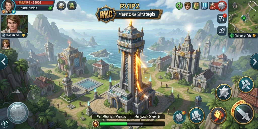 Tampilan gameplay menantang dari RVIP2 dalam genre Tower Defense.