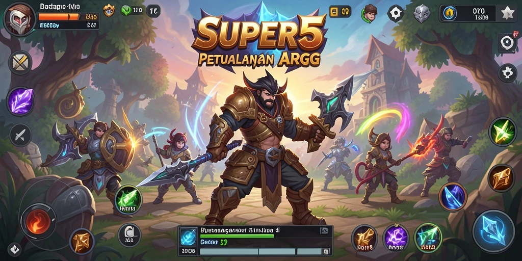 Screeshot gameplay SUPER5 menunjukkan petualangan seru dalam dunia ARPG.