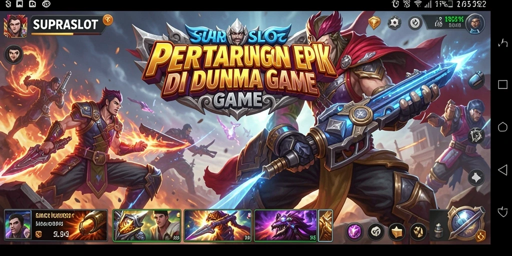 Tampilan pertarungan epik dalam SUPRASLOT yang mengesankan.