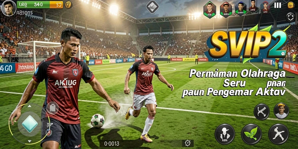 Tampilan gameplay SVIP2 yang mendebarkan saat bertanding di arena olahraga.