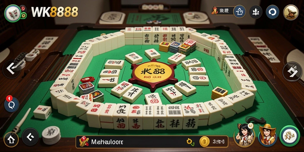 Tampilan menarik gameplay Mahjong di WK888.